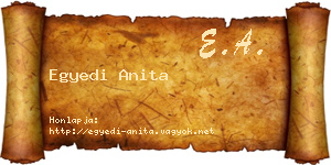 Egyedi Anita névjegykártya